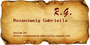 Rozenzweig Gabriella névjegykártya